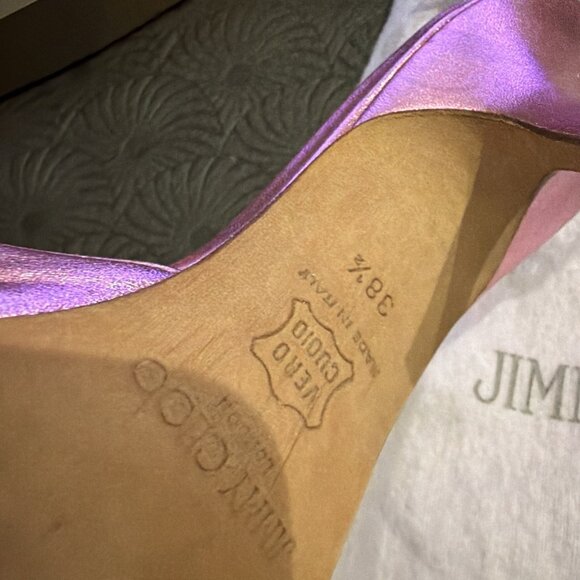 Jimmy Choo Coupe metallic sandals in pink - Picture 5 of 9